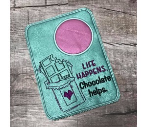 Stickdatei - Schokolade mit Spruch